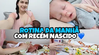 NOVA ROTINA DA MANHÃ COM O MEU BEBÊ RECÉM NASCIDO 💙