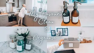 SATISFYING CLEAN AND ORGANISE KITCHEN WITH ME | STORAGE IDEAS AND MOTIVATION | ellie polly