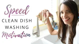 WATCH ME SPEED CLEAN DISHES BY HAND | CLEANING MOTIVATION