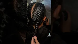 Doing two braids #couple #hair #hairstyle #haircare #hairgrowth #braids #men #new #trending #shorts