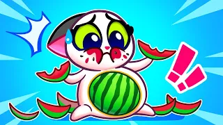 No, Don't Overeat!🍉🍕 Healthy Habits and Good Manners for Kids 🌟 Cartoon by Paws&Play