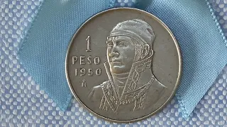 ¡Increíble! “1 Peso Morelos 1950”. PLATA Ley 0.300. Es escasa. Cuesta entre $230 y $600. Precio real