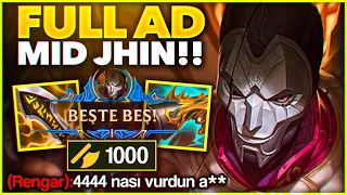 00.01 SANİYE TEK !! 1000 AD JHİN MİD !! PENTA ATTIM RAKİP ŞOK !! | Ogün Demirci