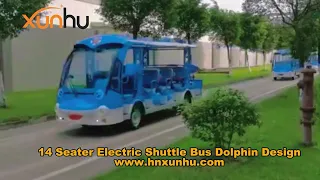 14 Seater Electric Shuttle Bus Dolphin Design - XunHu