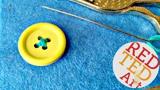 How to sew a Button (Craft Basic Sewing)