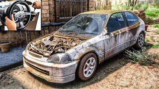 Rebuilding 1997 Honda Civic Type R - Forza Horizon 5 - Thrustmaster T300RS gameplay