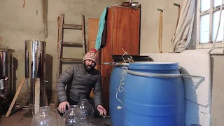 Процесс приготовления полусладкого вина (Киндзмараули) с Аладастури по Грузински... Эрнст.