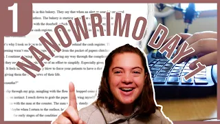 Writing 5000 words on day 1 of nanowrimo! [nanowrimo daily vlog 1]