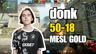 【CS2 POV】donk (50-18) (Ancient) | CS2 - MESL GOLD | Dec 5, 2023