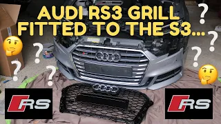 AUDI RS3 GRILL FITTED TO THE S3 #audirs3grill #emojicarmods #audis3