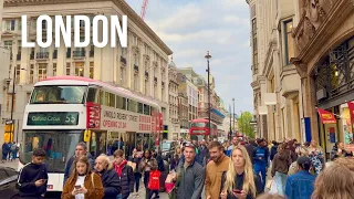 London Walk  🛍 OXFORD Street, Marble Arch to Tottenham Court Road (April 2022) [4K HDR]