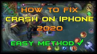 HOW TO FIX MOBILE LEGENDS CRASHES ON IPHONE 2020? EASY METHOD | MLBB | SKIN GIVEAWAY