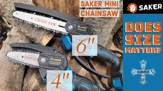 Saker Mini Chainsaw 4" VS 6"