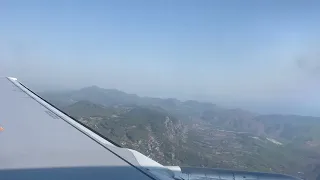 Approach and Landing in Dalaman Airport, on the southwestern coast of Turkey,  in Muğla Province.