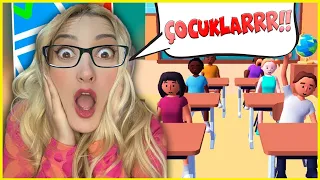 ÖĞRETMEN OLDUK ÖĞRENCİLER AĞLADI 😭 😂 TEACHER SIMULATOR | KÜBRA NİSA HAN KANAL