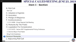 #Atlanta City Council Special Called Meeting: June 23, 2021 #atlpol