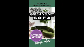 20+ Green Velvet Sofa Design Ideas - Green Living Room Ideas