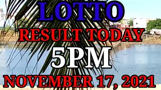 LOTTO RESULT TODAY 5PM DRAW NOVEMBER 17,2021