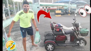 FUI AO MERCADO COM O  TRICICLO ELÉTRICO ZUB E TODOS FICOU OLHANDO!!!