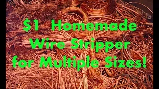 DIY $1 Homemade Wire Stripper - Copper Cord, ROMEX, & Aluminum Cable Cheap Stripping Device Tool