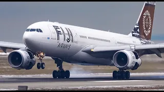 (4K) Winter Arrivals at Vancouver Int'l Airport | A330, 777, 737, A320