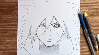 How to draw Madara Uchiha | How to draw anime step by step | Easy drawing for beginners