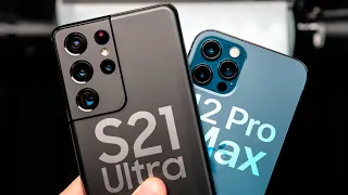 Galaxy S21 Ultra vs iPhone 12 Pro Max — ¿Cual es mejor?
