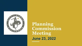 Clovis Planning Commission Meeting - June 23, 2022