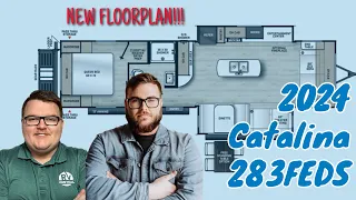 NEW CATALINA FLOORPLAN!! 2024 Catalina 283FEDS Walkthrough! The Ultimate Seasonal/Traveling Campers!