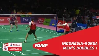 Thomas Cup | MD1 | GIDEON/SUKAMULJO (INA) vs CHUNG/KIM (KOR) | BWF 2018