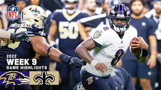 Baltimore Ravens vs. New Orleans Saints | 2022 Week 9 Highlights