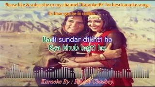 kya khoob lagti ho karaoke  -dharmatma-mukesh & kanchan-1975-with FEMALE voice for MALE singer