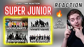 My FIRST TIME listening to SUPER JUNIOR! - House Party + SORRYSORRY + Bonamana + MrSimple | REACTION