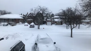 Canadian Winter Toronto weather Window View Snow Storm