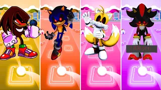 Knuckles EXE vs Sonic EXE vs Tails EXE vs Shadow EXE | Tiles Hop EDM Rush