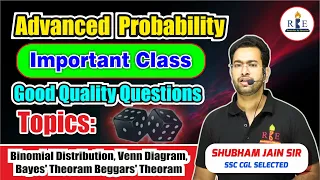 Probability (प्रायिकता) Best Questions| Bayes Theorem, beggars theorem,  binomial distribution 🔥