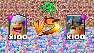 100 ODUNCU vs 100 ELİT BARBARLAR ( HANGİSİ GÜÇLÜ ) - Clash Royale