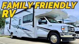 One of the LEAST EXPENSIVE family friendly motorhome RVs! THOR GENEVA 31VA or 31VT