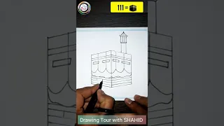 111 = 🕋 Kaaba || Makkah Drawing #shorts