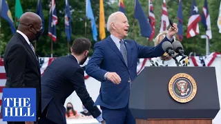 VIRAL moment: Joe Biden repeatedly interrupted by protesters at Georgia rally