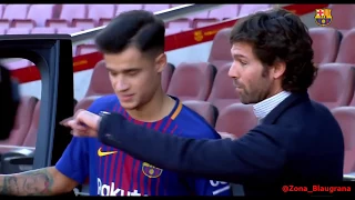 Philippe Coutinho First Day on FC BARCELONA The presentation of Philippe Coutinho with FC Barcelona