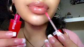 ASMR~ Lipgloss Shop Roleplay WET Mouth sounds + Lipgloss application