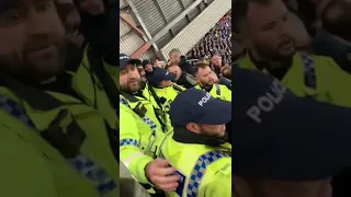 Everton fans fa cup game united . Manchester police been heavy