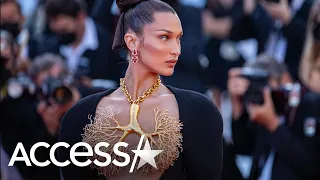 Bella Hadid Goes Topless w/Lung Necklace At 2021 Cannes Film Festival