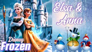 Frozen | Elsa and Anna's Snowy Adventure #elsa #anna #frozen #disney #ai #disneyprincess #fairytales