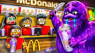 DO NOT DRINK THE MCDONALD'S GRIMACE SHAKE ROBLOX | The Prince Family Clubhouse