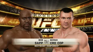 UFC Bob Sapp vs. Mirko CroCop Beat opponent with a weight of 160kg.