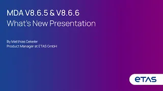MDA V8.6.5 & V8.6.6 – What’s New Presentation (German)