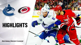 NHL Highlights | Canucks @ Hurricanes 2/2/20