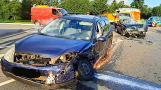 BAD DRIVER MAKES A TERRIBLE DECISION; BMW CRASH